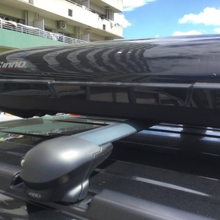 IINNOルーフボックス(BRQ55BK)エアロベース(ステーXS300+バーXB108+XB108)セット