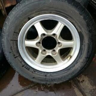 値下げしました❗6穴 アルミ、スタッドレス4本セット エルグランドE50ハイエースなど