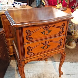 ☆アンティーク チェスト サイドテーブル 猫脚 ネコ脚☆44×33×65