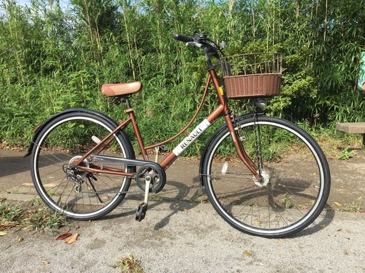 シティサイクルRENAULT（ルノー） 26インチブラウン (さいくるり) 北  