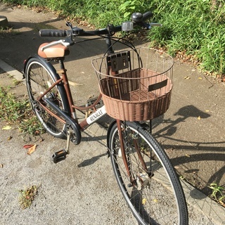 【税込?送料無料】 26インチ RENAULT（ルノー） シティサイクル ブラウン その他 - 自転車本体