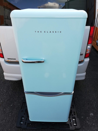 ◼️商談中■レトロ調■DAEWOO クラシックスタイル冷蔵庫 150L・右開き 2ドア アクアミント DR-C15AM
