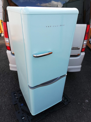 ◼️商談中■レトロ調■DAEWOO クラシックスタイル冷蔵庫 150L・右開き 2ドア アクアミント DR-C15AM