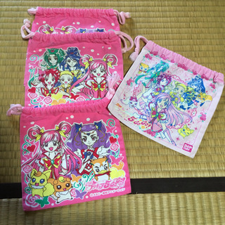 プリキュア　巾着　4枚セット