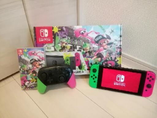 ニンテンドースイッチ　スプラトゥーン２セット + proコントローラーの２点セット