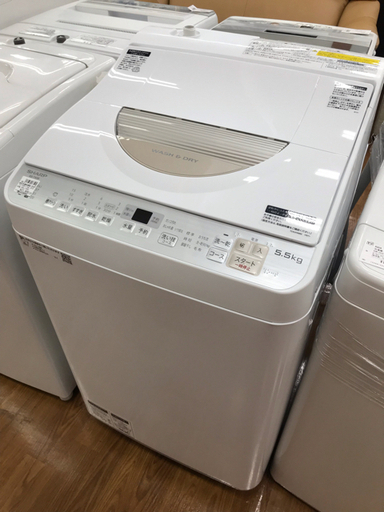 【安心の6ヶ月保障】SHARP（シャープ）縦型洗濯乾燥機　2018年製　ES-TX5B