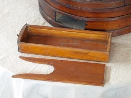 レア珍品！明治時代☆レトロ円形朱漆行灯85cm燭台☆漆塗り行燈あんどん