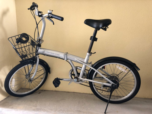 早いもの勝ち、折り畳み自転車。作動良好！鍵付き。