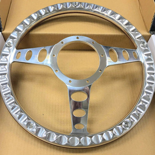 カスタム アルミ cruz ステアリング ハンドル ウッド 9穴 35.5φ 14