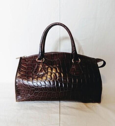 FURLA　フルラ　ハンドバッグ　クロコダイルレザー