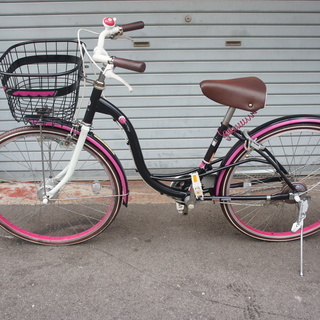 子供用（女の子)黒/ピンク自転車！24インチを格安でお譲りします！ 