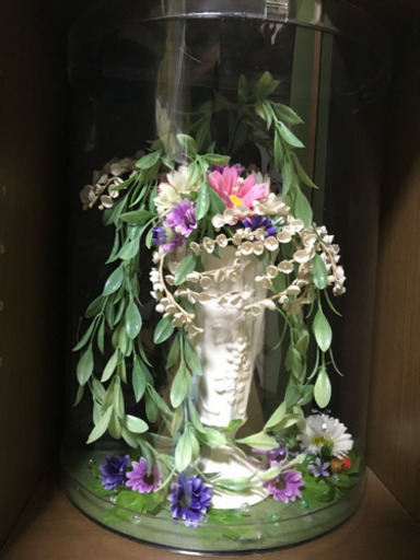 ハンドメイド フラワーアレンジメント　手作り作品　造花