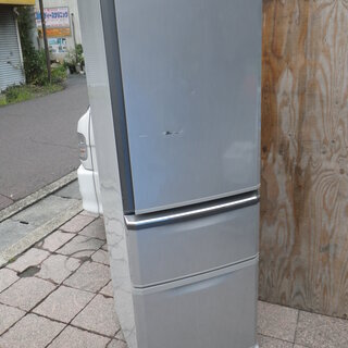 ■配達可■三菱 370L 冷凍冷蔵庫 MR-C37R-S 製氷機...