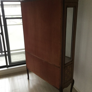 ■配達可■アンティーク 猫足 キャビネット　鍵付きショーケースとしても