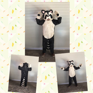 着ぐるみ２体セット　うさぎ&あらいぐま