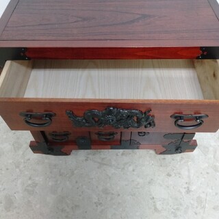 送料込み 時代物 車箪笥 龍金具 箪笥 船箪笥 和箪笥 和家具 R*673 箪笥 タンス 龍金具 古民具 アンティーク 和家具 チェスト 和たんす