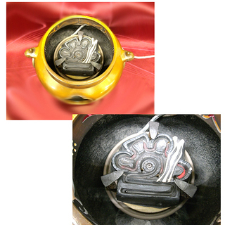 札幌【茶道具 風炉形電熱器 野々田】切合釜 鬼面風炉 裏千家 風炉釜 鉄