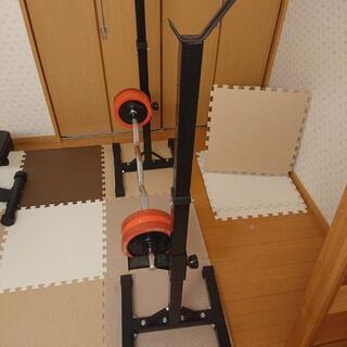 自宅用 ベンチプレス スクワット 筋力トレーニング器具 EZバー 約35kg