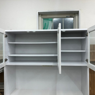 ナフコ】レンジ台付き食器棚 レンジボード 食器棚（幅120）