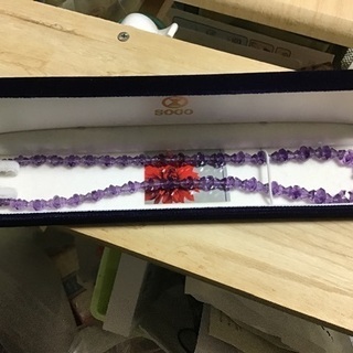 アメジスト(紫水晶)のネックレスと本水晶のアクセサリーセット(値...