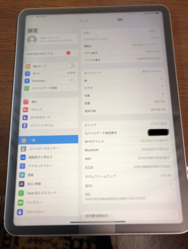 新品交換品】iPad Pro 11-inch Wi-Fi + Cellular 【docomo製】256GB
