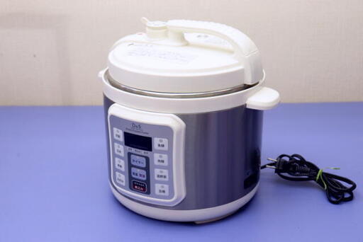D＆S 家庭用マイコン電気圧力鍋 4.0L STL-EC01 2016年製　ホワイト　レシピ付き　調理　鍋