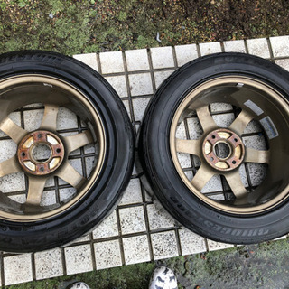 タイヤホイール2本セットRAYS TE37 4穴 114.3 1...