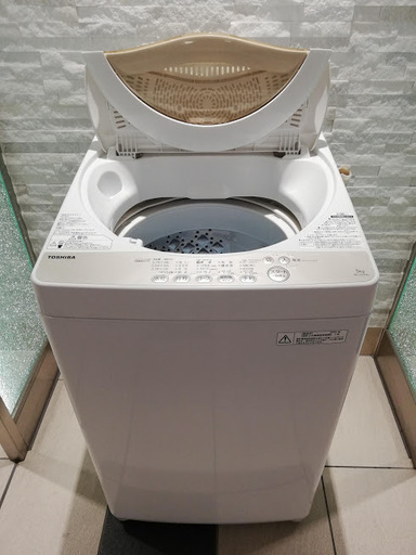 ◼️商談中■2016年製■東芝 5.0kg全自動洗濯機ステンレス槽 5kg AW-5G3