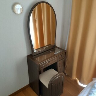 鏡台 小型木製ドレッサー 引き取り限定 アンティーク家具