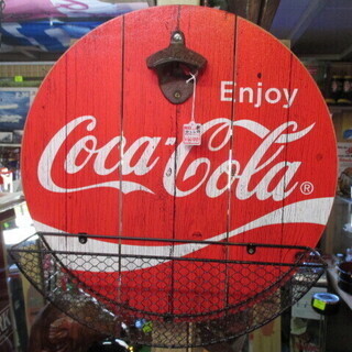 【新品】コカコーラ・ボトルオープン看板 小物入れとしても
