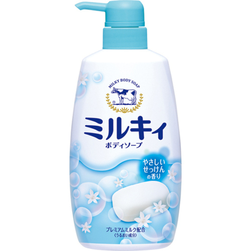ミルキィボディソープやさしいせっけんの香りポンプ付(550mL)