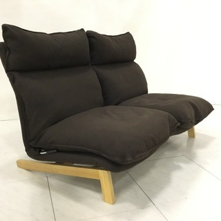 【無印良品】ハイバック　リクライニングソファ　2シーター　ブラウン　Ｙ0-0345