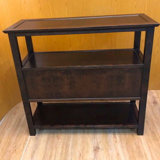 松本民芸家具 樺無垢材 くず布張 飾り棚 茶箪笥 サイドボード 茶棚 煎茶棚 和モダン 和家具（688）AKARI