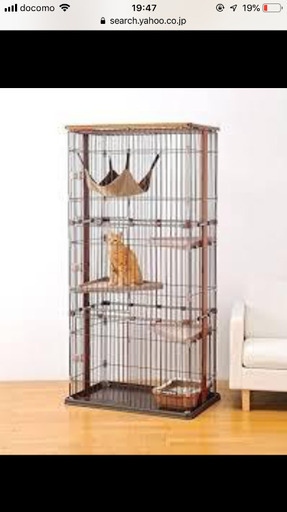 キャットゲージ三段 とシステムトイレ砂 デオシート付き