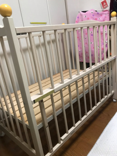 ベビーベッド 美品 取引中 石崎家具 日本製 5wayミニベビーベッド 