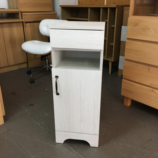 まっさん専用 ファックス台 スリムキャビネット ガラス窓がおしゃれ フレンチ