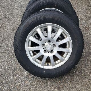195/65R15 中古スタッドレスタイヤ＋アルミホイール４本セット BRIDGESTONE BLIZZAK VRX 2017年