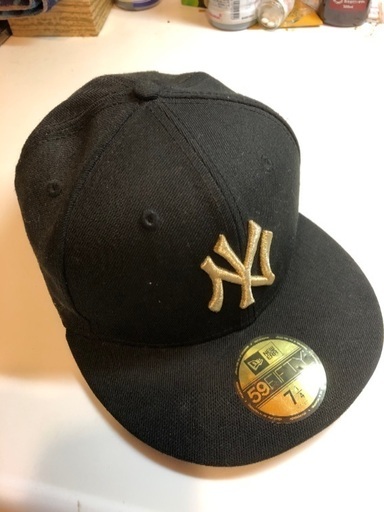 値下げ Newera キャップ黒 Ny 梅が香 戸塚の小物 帽子 の中古