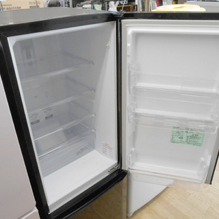 冷蔵庫 168L 2015年製 2ドア 三菱 MR-P17Y-B ブラック 100Lクラス