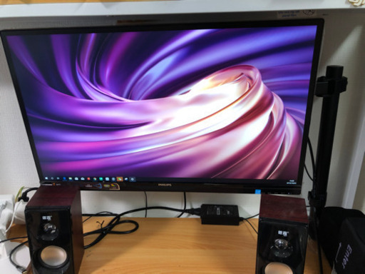 【値下げ】27インチFHD液晶モニター　おまけにスピーカー