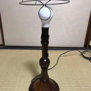 松本民芸家具　ランプ　黄緑