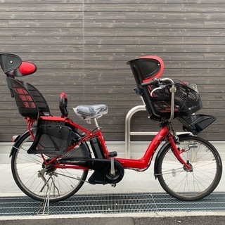 お買い得【大阪市】アンジェリーノ　赤　子供乗せ自転車 　チャイルドシート お買い得【大阪市】アンジェリーノ 赤 子供乗せ自転車 チ