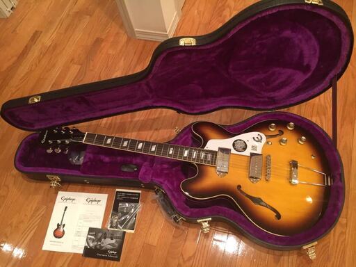 ★新品・未使用：Epiphone Elitist 1965 Casino Vintage Sunburst　エピフォン カジノ　登録カード有
