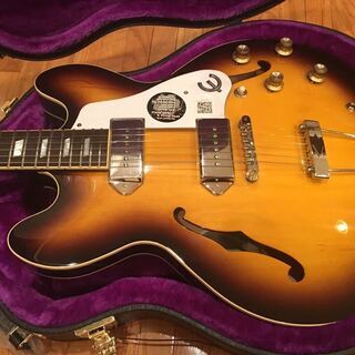 ★新品・未使用：Epiphone Elitist 1965 Casino Vintage Sunburst　エピフォン カジノ　登録カード有