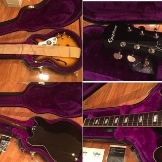 ★新品・未使用：Epiphone Elitist 1965 Casino Vintage Sunburst　エピフォン カジノ　登録カード有
