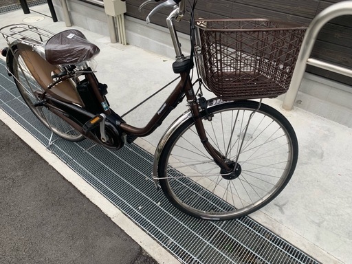パナソニック　ビビ　DX　新基準　12AH　子供乗せ　茶　ナチュラ　アシスタ　神戸市　電動自転車　地域限定
