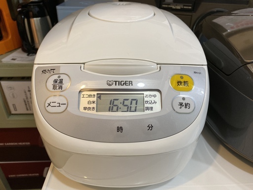 未使用品 炊飯器 タイガー TIGER JBH-G1 5.5合炊き 2019年製 白 中古品