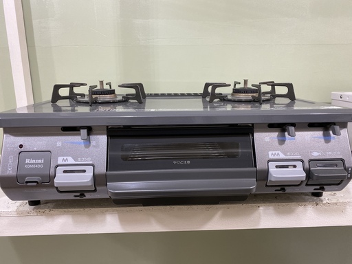 ガステーブル リンナイ Rinnai RT64JH-R グレー 2016年製 都市ガス用 中古品