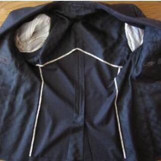 COMME CA DO MODEコムサデモード春夏秋用スーツ薄手ブラックグレー系 
