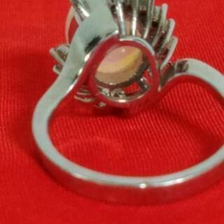 pt900 オパールとダイヤリング